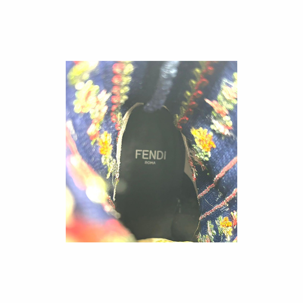 Embroidered Sock Ankle Boots - Fendi - Re:Velvet