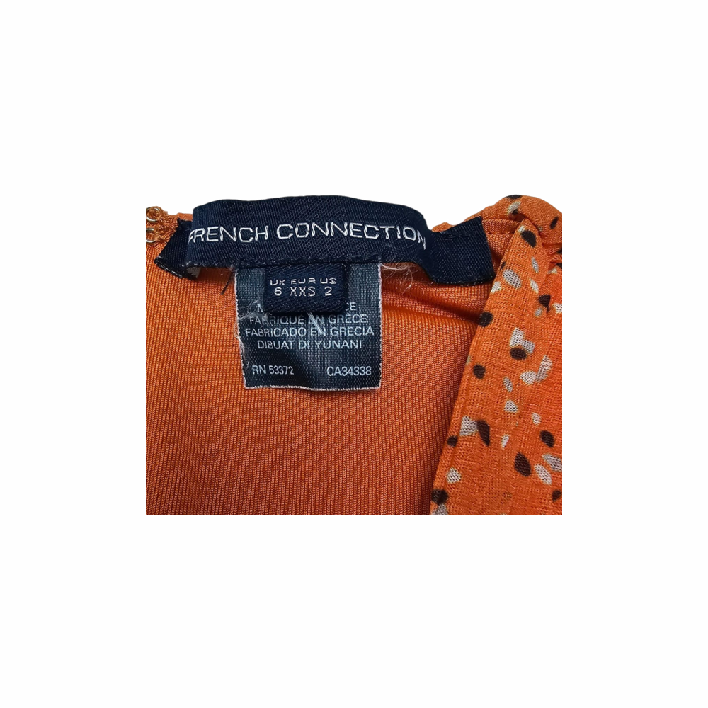 Print V-Neck Belted Mini Dress - French Connection