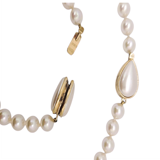 Akoya Pearl Strand Necklace - Re:Velvet