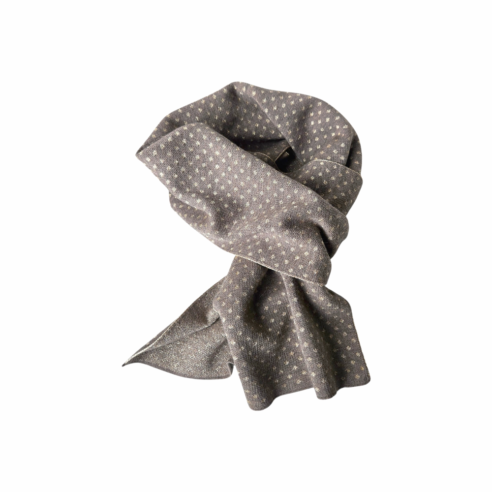 Gold Tone Dot Virgin Wool Scarf - Gallo - Re:Velvet