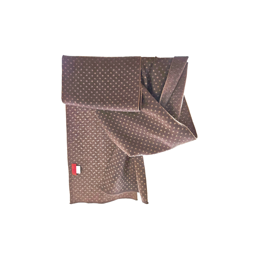 Gold Tone Dot Virgin Wool Scarf - Gallo - Re:Velvet