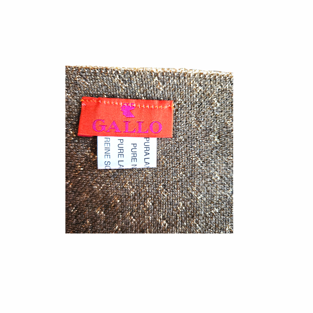Gold Tone Dot Virgin Wool Scarf - Gallo - Re:Velvet