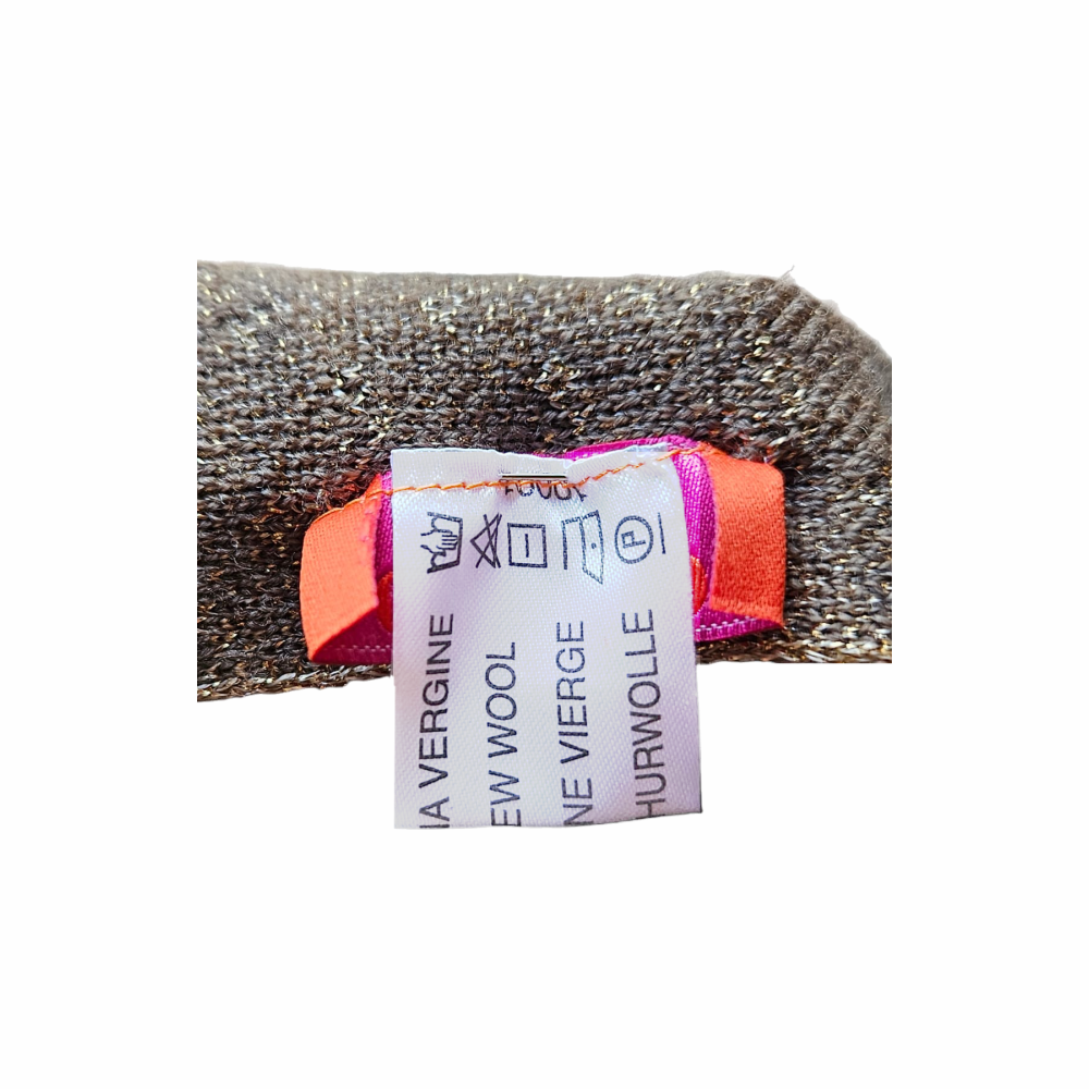 Gold Tone Dot Virgin Wool Scarf - Gallo - Re:Velvet