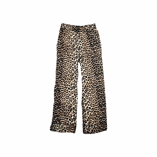 Flowy Leopard Print Wide Leg Trousers - Ganni
