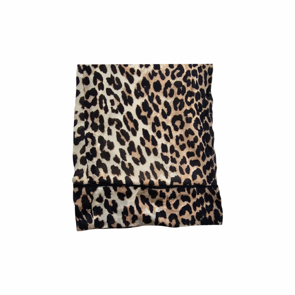 Flowy Leopard Print Wide Leg Trousers - Ganni