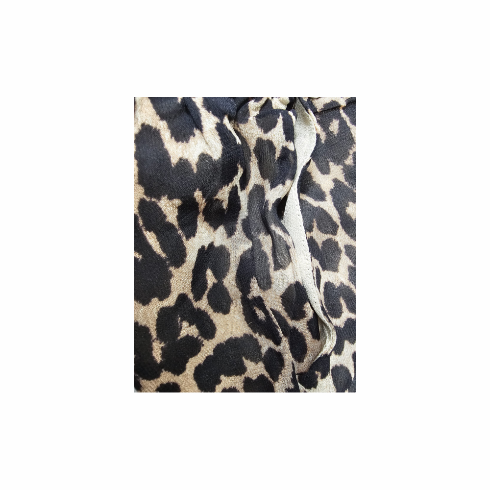 Flowy Leopard Print Wide Leg Trousers - Ganni
