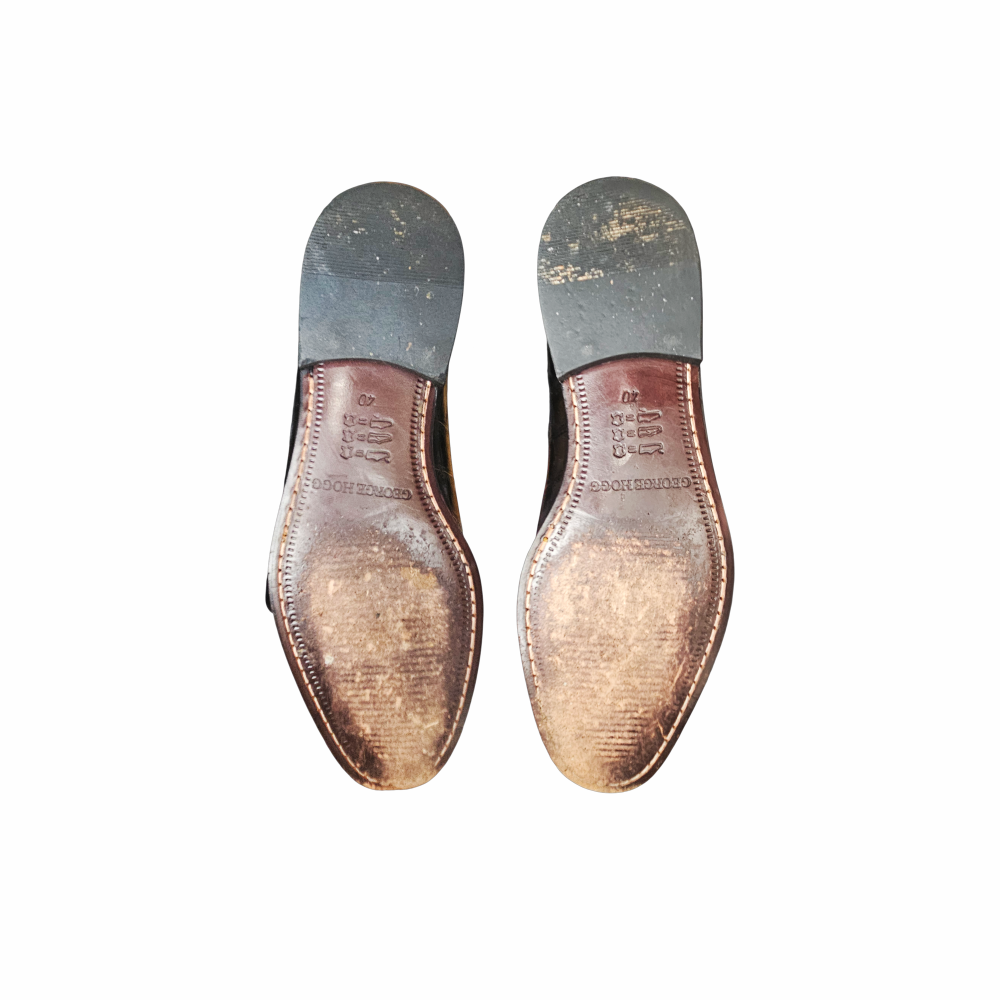 Crocodile-Embossed Leather Tassel Loafers - George Hogg