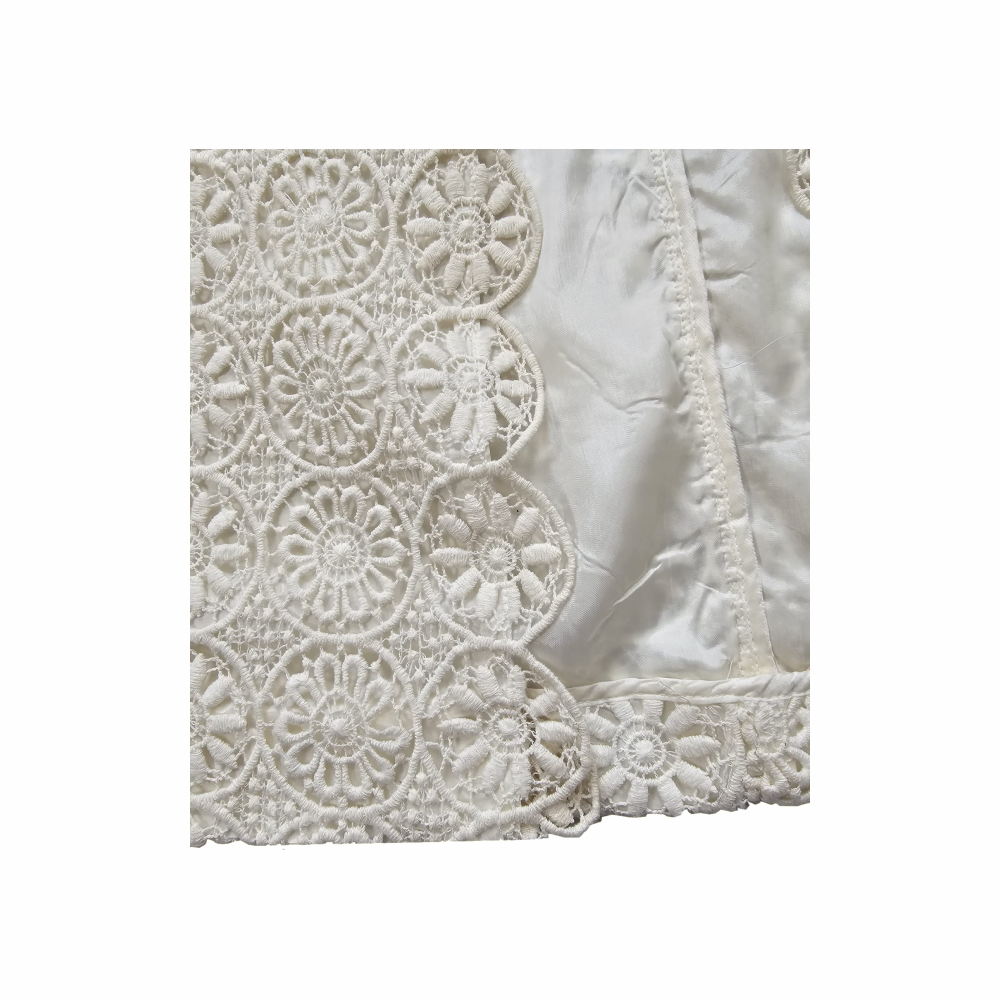 Embroidered Summer Coat with Scalloped Edges - Grazia Bagnaresi