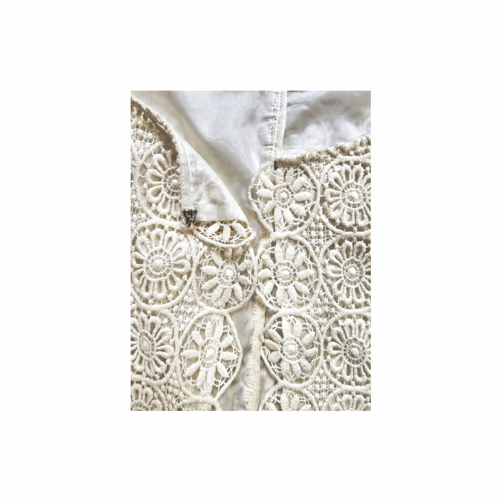 Embroidered Summer Coat with Scalloped Edges - Grazia Bagnaresi