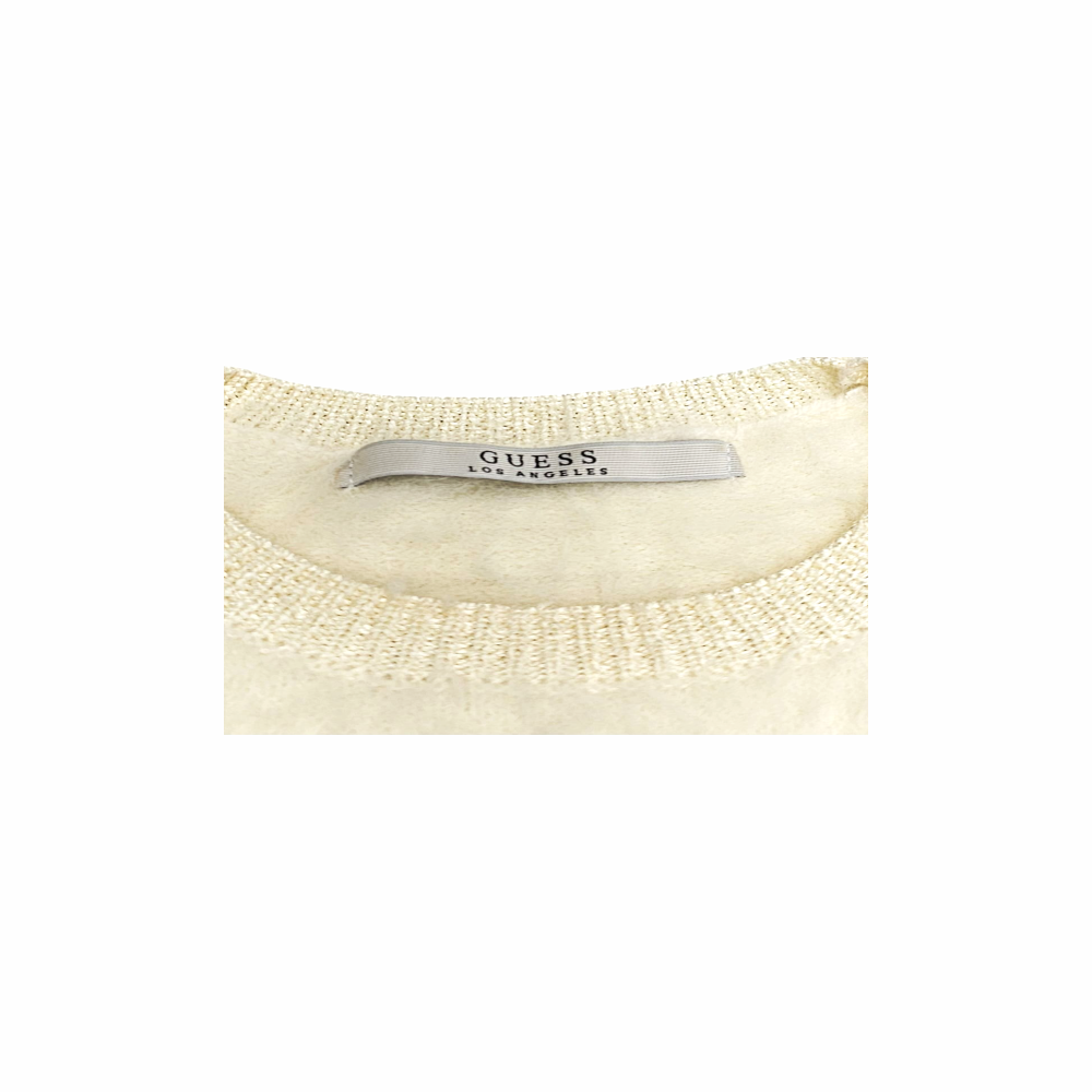 Fluffy Knit Round Neck Sweater - Guess