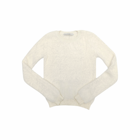 Fluffy Knit Round Neck Sweater - Guess