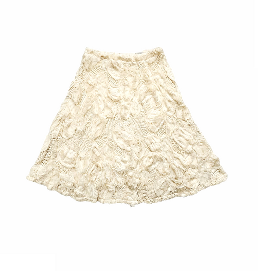 Petaluma Rosette Floral Cream Midi Boho Skirt - HD in Paris