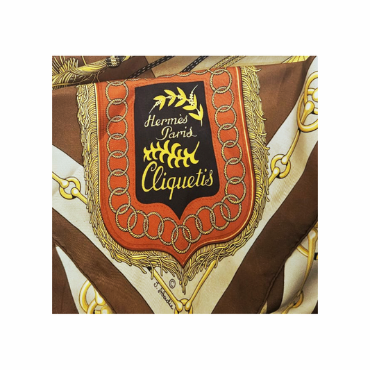 90cm Carré en Soie - “Cliquetis” - Hermès
