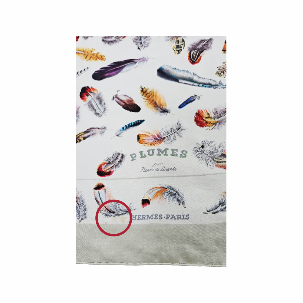 90cm Carré - “Plumes” silk scarf - Illustration by Henri de Linarès - Hermès