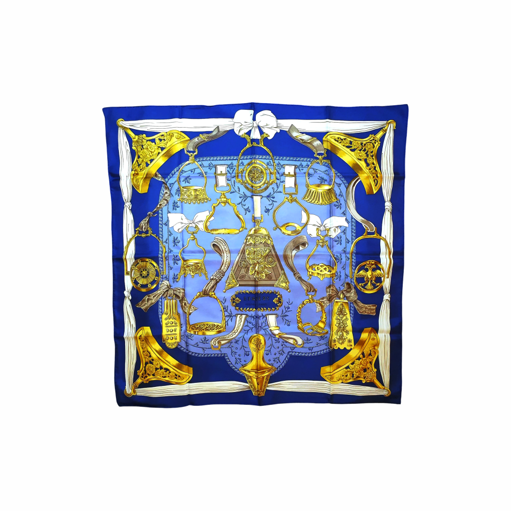 90 Silk Scarf "Les Étriers" - Hermès
