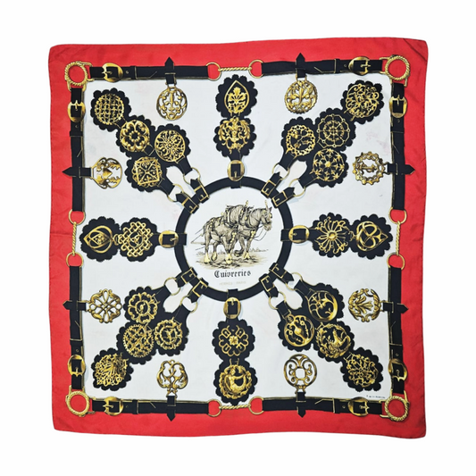 90cm Carré - “Cuivreries” by Francoise de la Perrière - Hermès