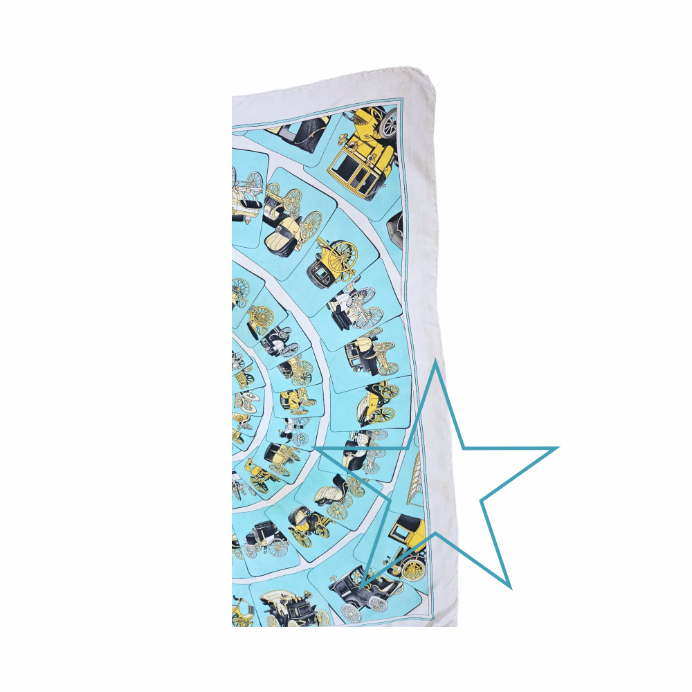 90cm Silk Carré “Carrosserie” by Philippe Ledoux- Hermès