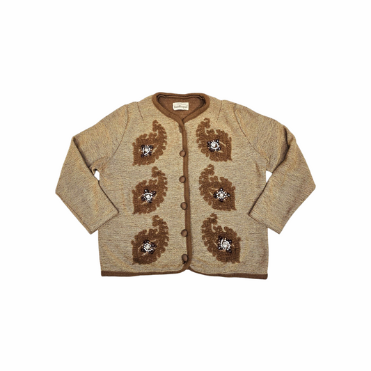 Vintage Virgin Wool Jewel Embellished Cardigan - Huddlespun - Re:Velvet