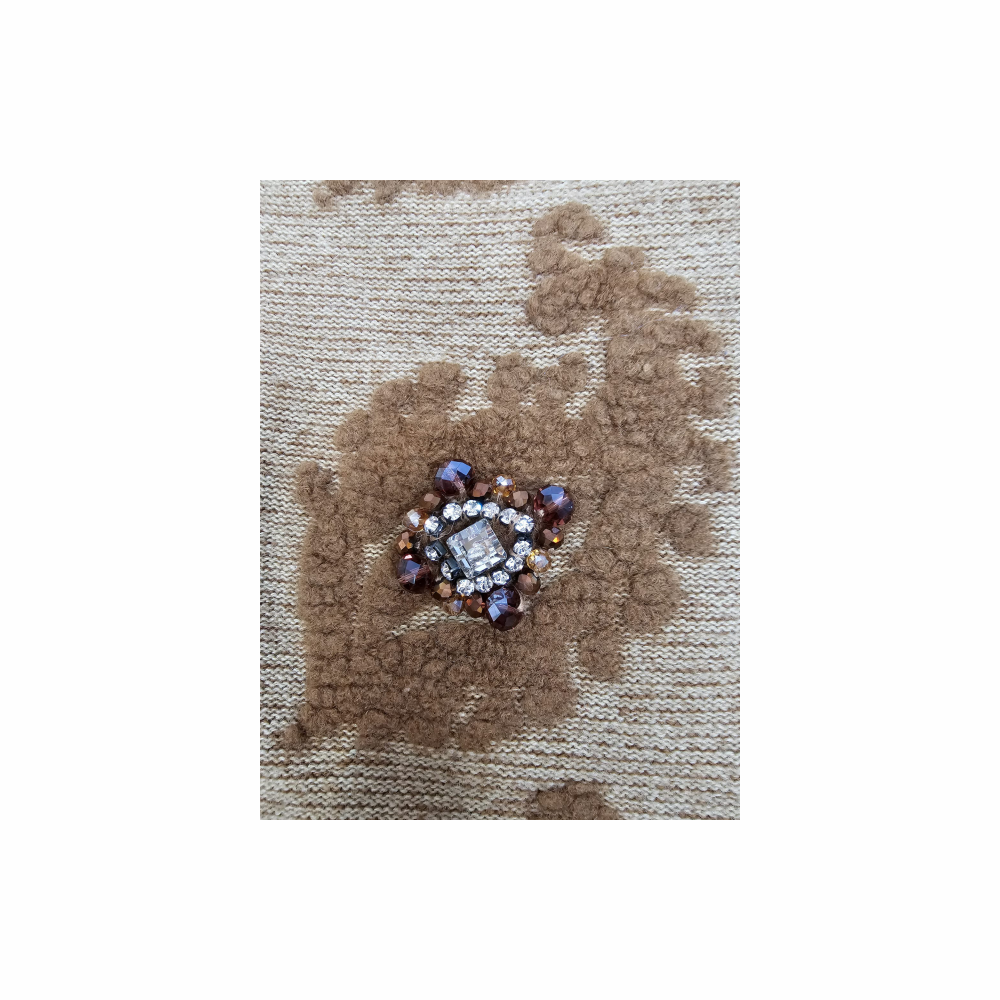 Vintage Virgin Wool Jewel Embellished Cardigan - Huddlespun - Re:Velvet