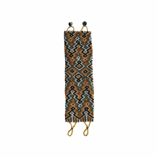 Huichol Inspired Woven Beaded Bracelet - Re:Velvet