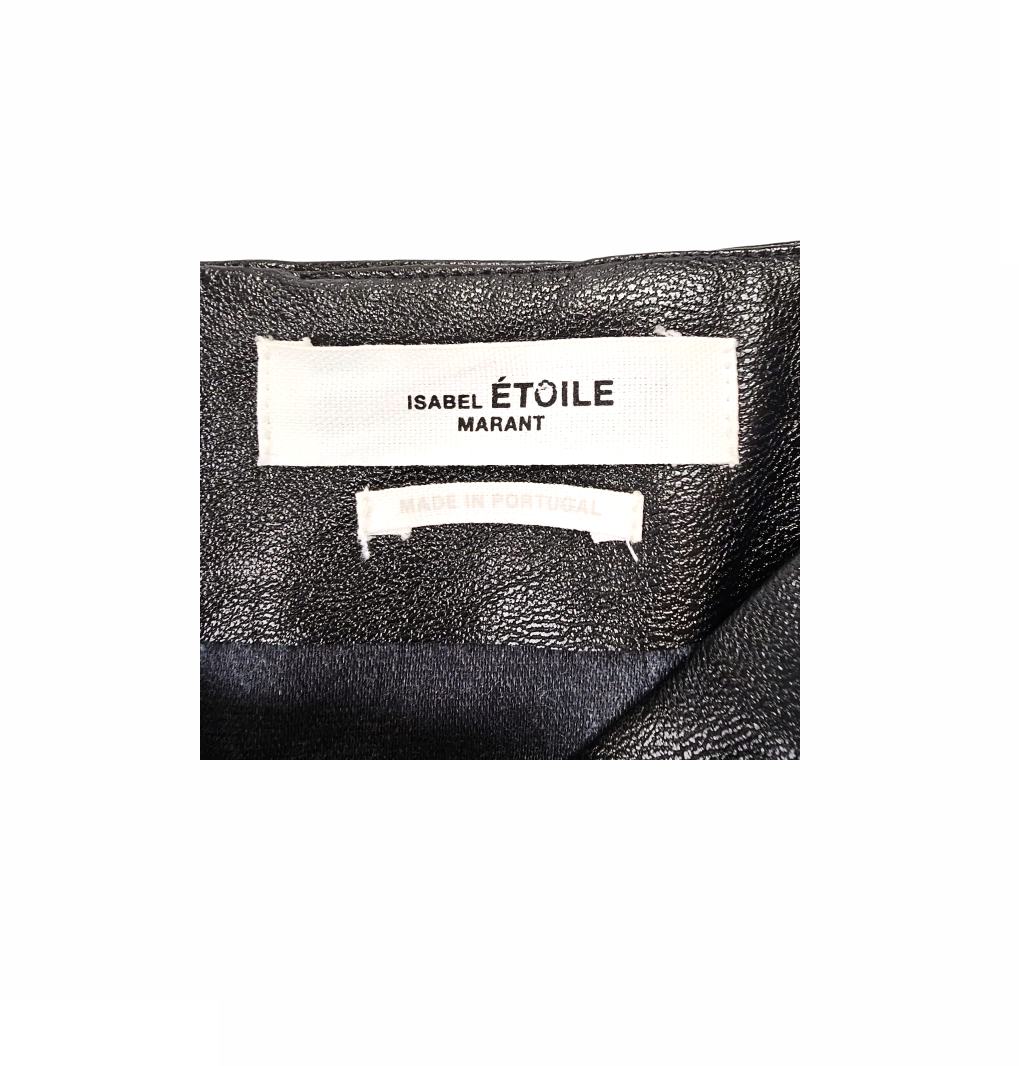 Faux-Leather Ruffle Mini Skirt "Zeist" - Isabel Marant Etoile