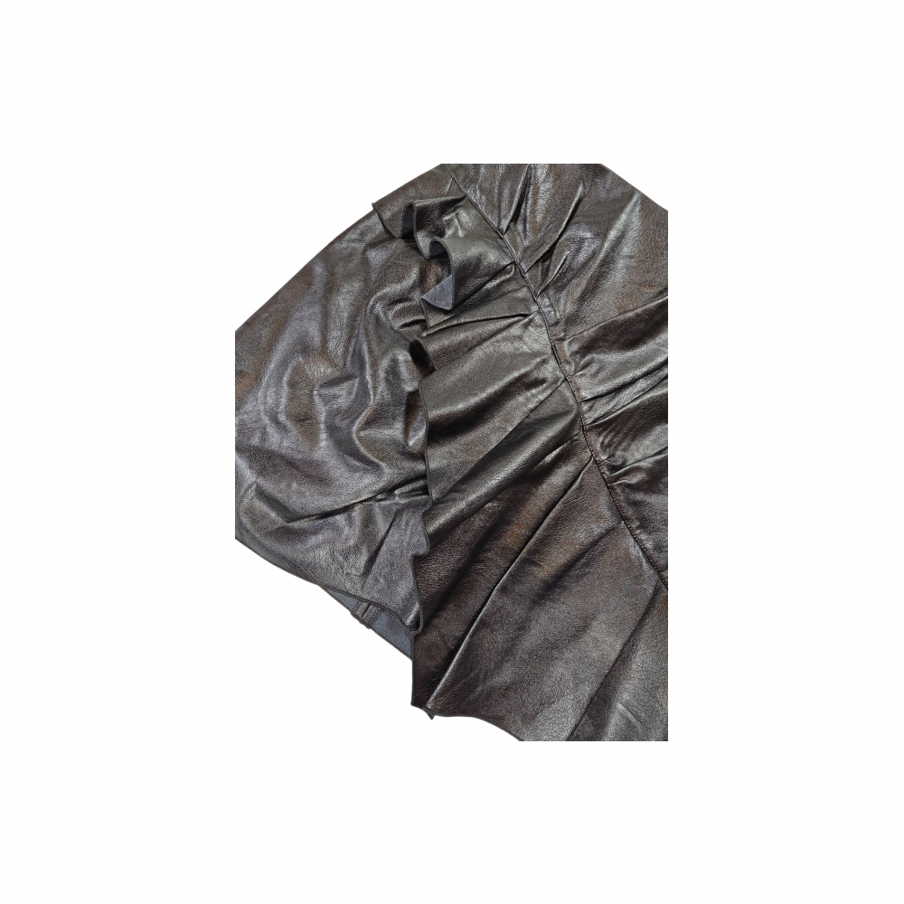 Faux-Leather Ruffle Mini Skirt "Zeist" - Isabel Marant Etoile