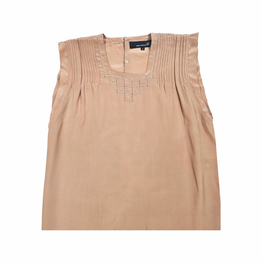Silk Embroidered with Pleated Detail Sheath Dress - Isabel Marant Etoile