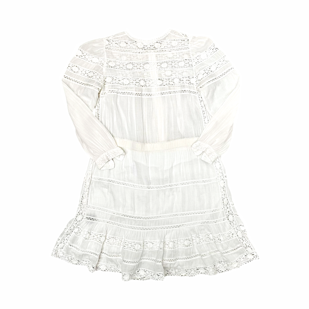 Cotton Voile Mini Dress "Greta" with Lace Crochet - Isabel Marant Etoile