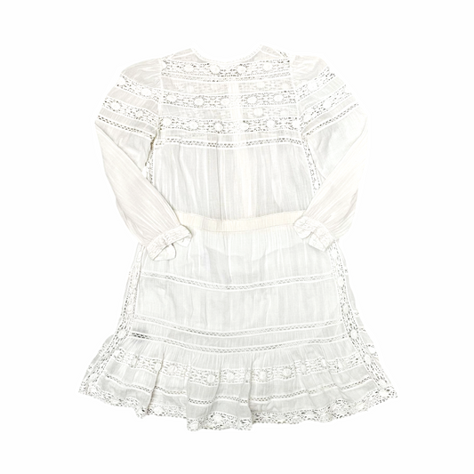 Cotton Voile Mini Dress "Greta" with Lace Crochet - Isabel Marant Etoile