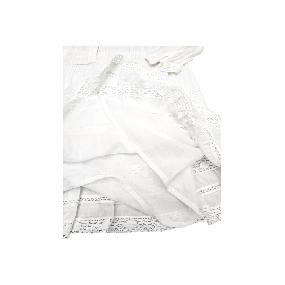 Cotton Voile Mini Dress "Greta" with Lace Crochet - Isabel Marant Etoile