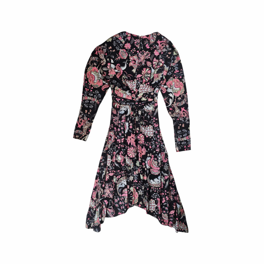 "Tamara" Bohemian Floral Print Asymmetric  Dress - Isabel Marant