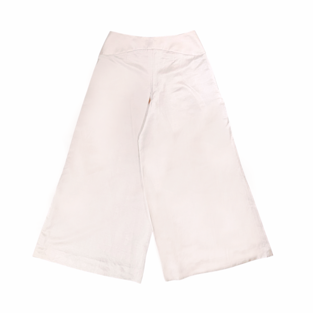 Wide-Leg High-Waist Trousers in Linen Blend - Fête Issey Miyake