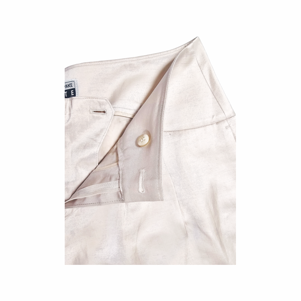 Wide-Leg High-Waist Trousers in Linen Blend - Fête Issey Miyake