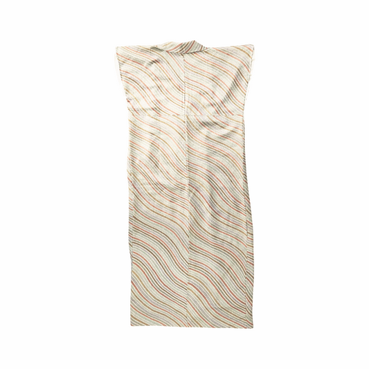 Chirimen SIlk Men´s Kimono With a Jacquard-like woven striped pattern