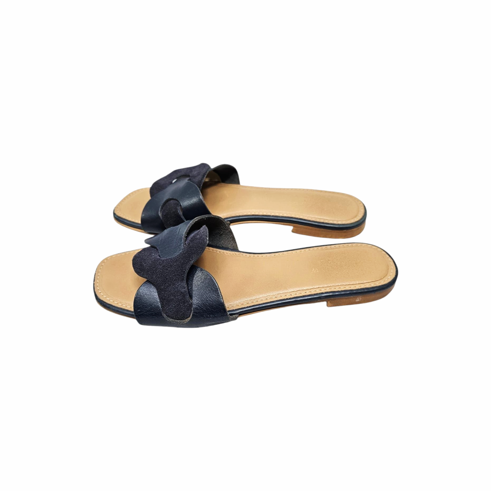 Flat Mules Sandals with Interlaced strap - Jigsaw