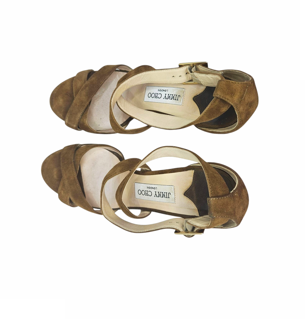 Suede Strappy Sandals "Lottie" - Jimmy Choo