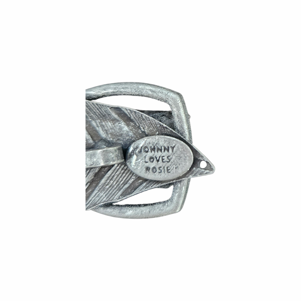 Silver-Tone Crystal Leaf Hair Slide - Johnny Loves Rosie