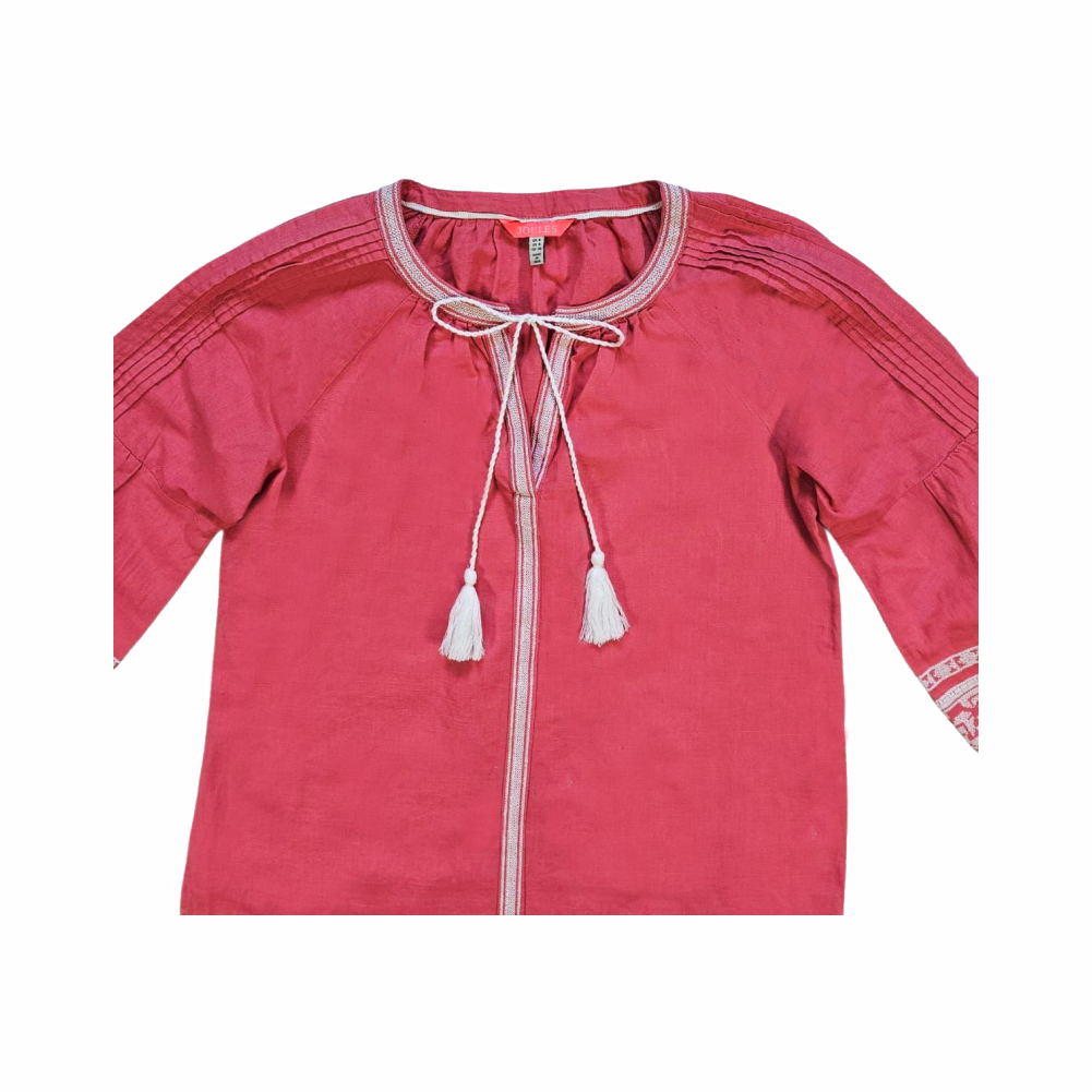 Yolanda Embroidered Kaftan Blouse - Joules