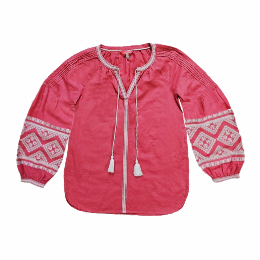 Yolanda Embroidered Kaftan Blouse - Joules