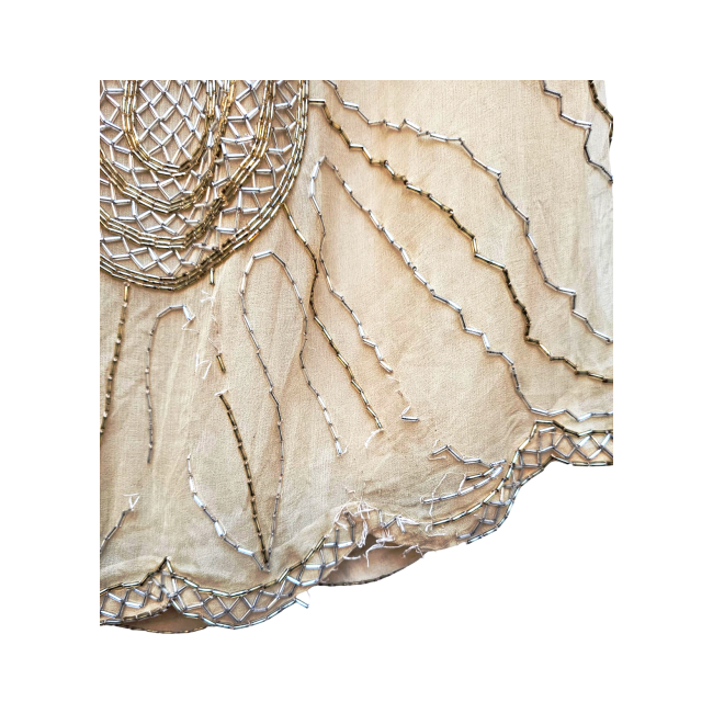 Vintage 1970s Beaded Silk Skirt - Judith Ann Creations - Re:Velvet
