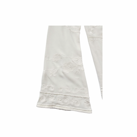 Vintage Y2K Tonal Floral Embroidered Crepe Mini Dress - Juicy Couture