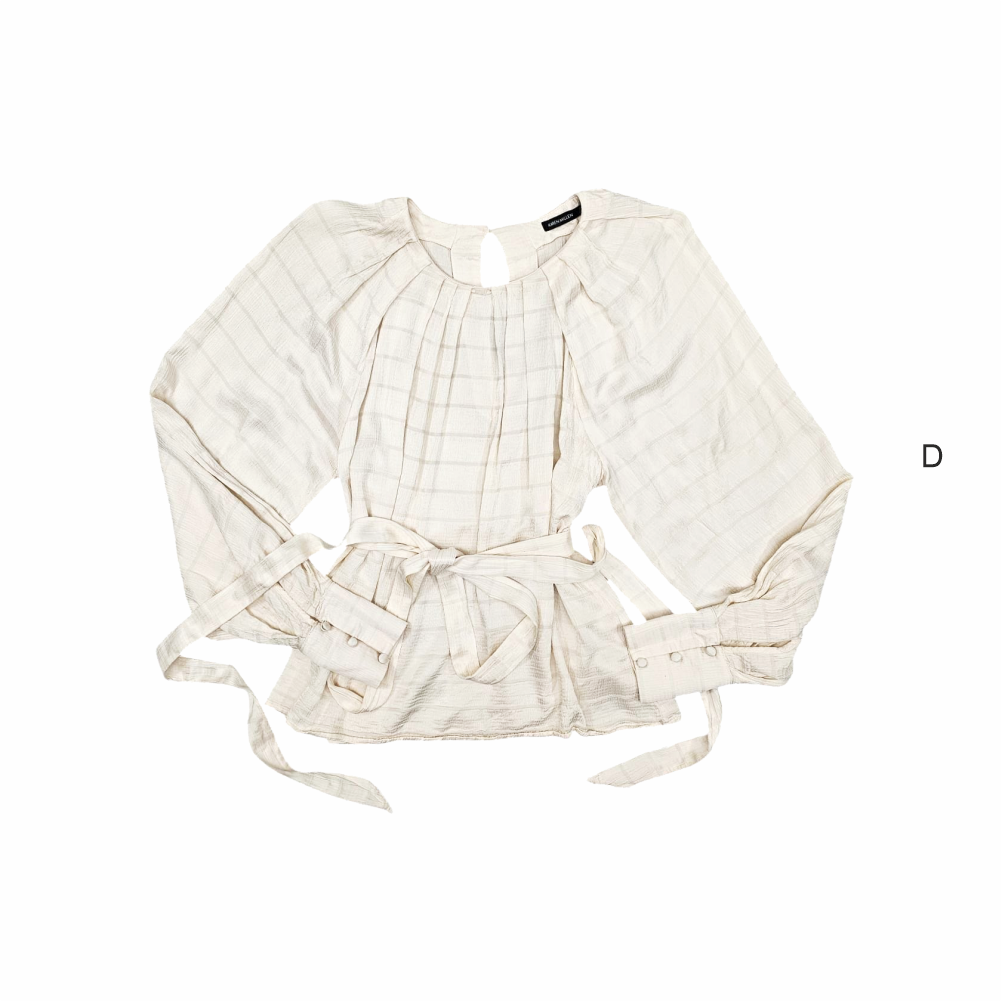 Hammered Satin Tie Woven Blouse - Karen Millen