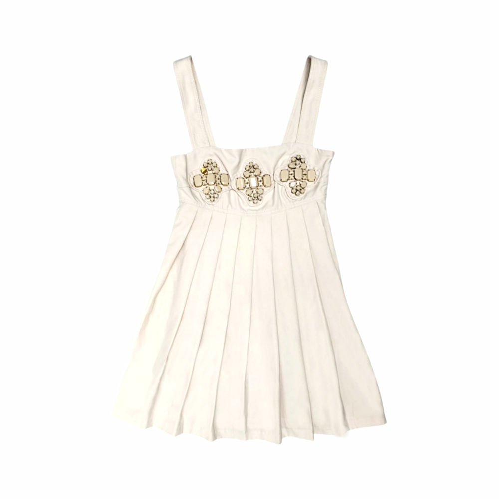 Embellished Empire Pleated Dress - Karta