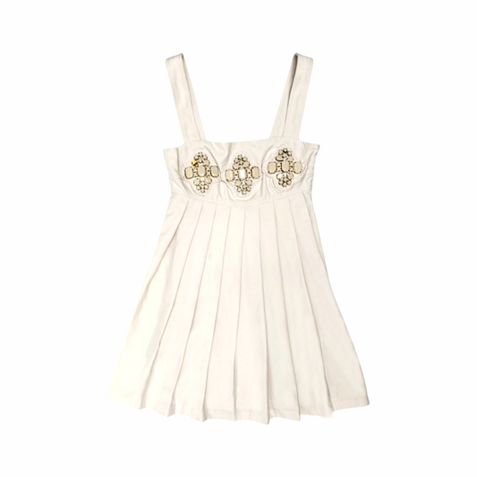 Embellished Empire Pleated Dress - Karta