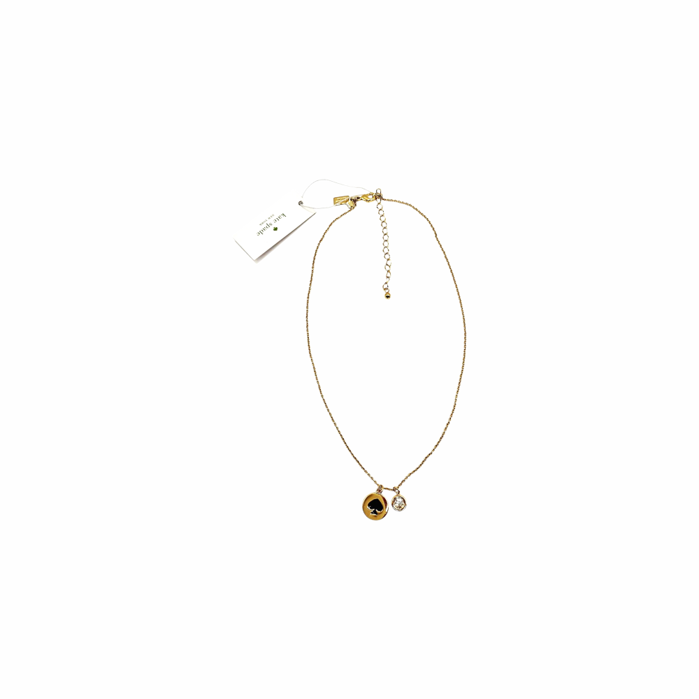 Club and Diamanté Pendant Chain Necklace - Kate Spade