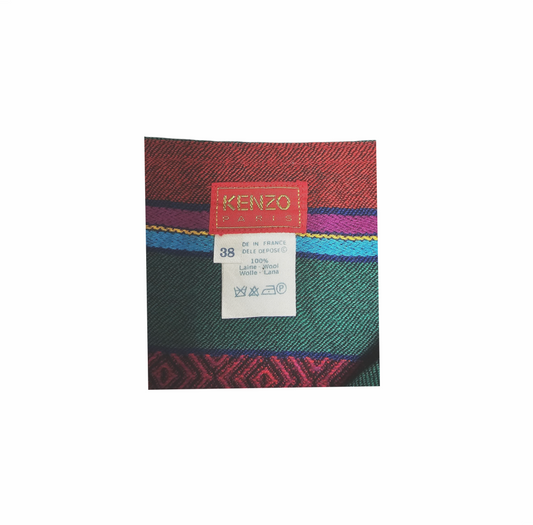 Bohemian Style Pleated Wool Skirt - Kenzo