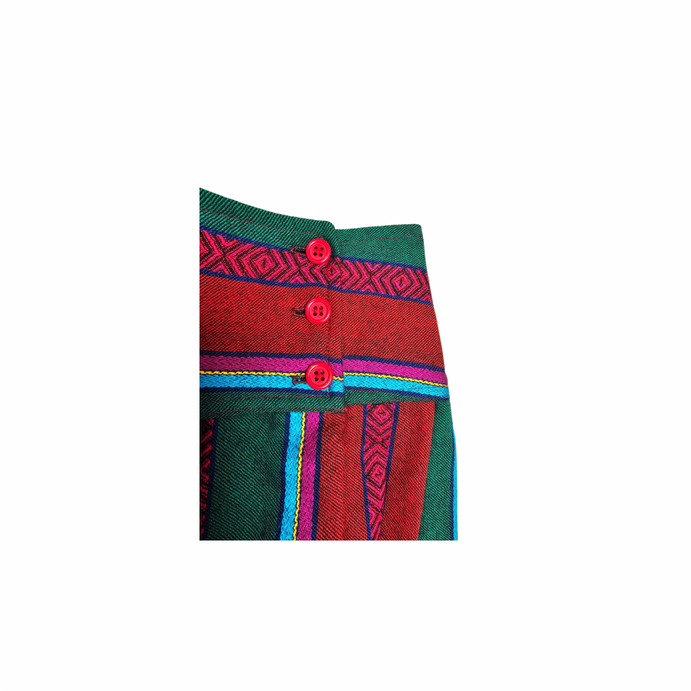 Bohemian Style Pleated Wool Skirt - Kenzo
