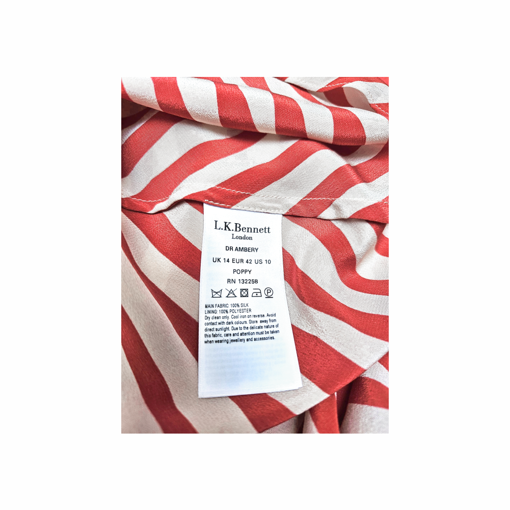 Ambery Poppy Stripe Silk Dress - L.K. Bennett