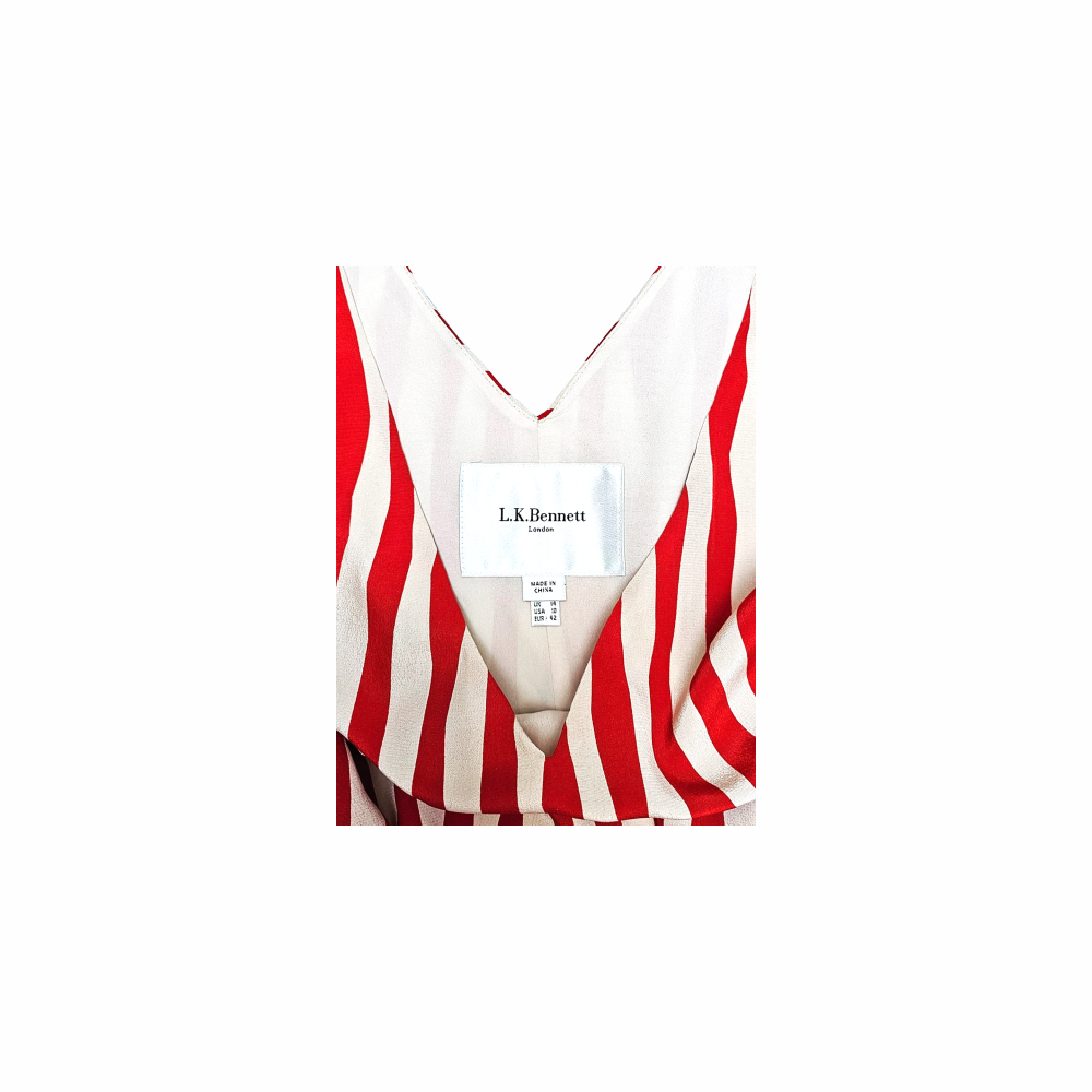 Ambery Poppy Stripe Silk Dress - L.K. Bennett
