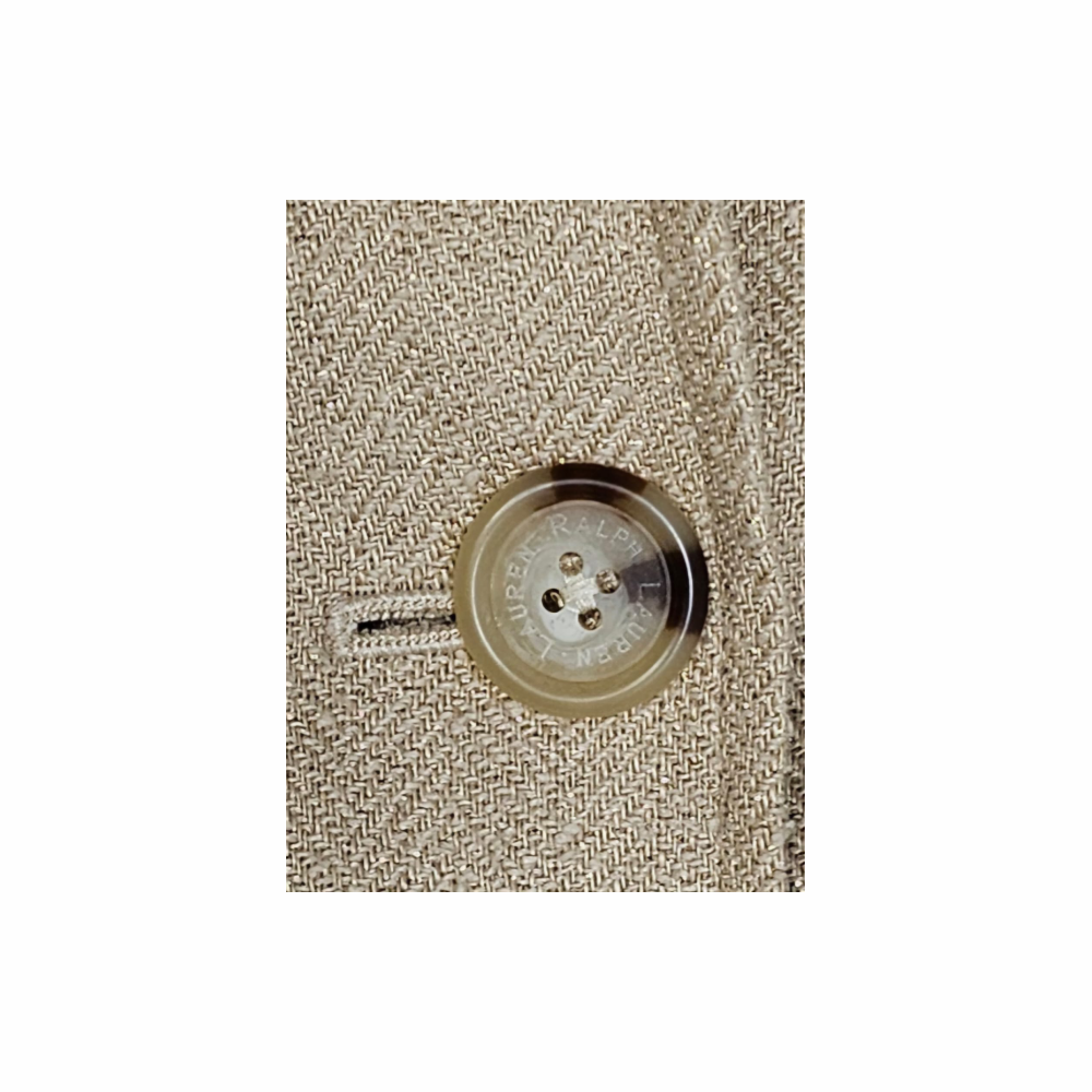 Gold Silk & Linen Safari Style Jacket - Lauren Ralph Lauren - Re:Velvet
